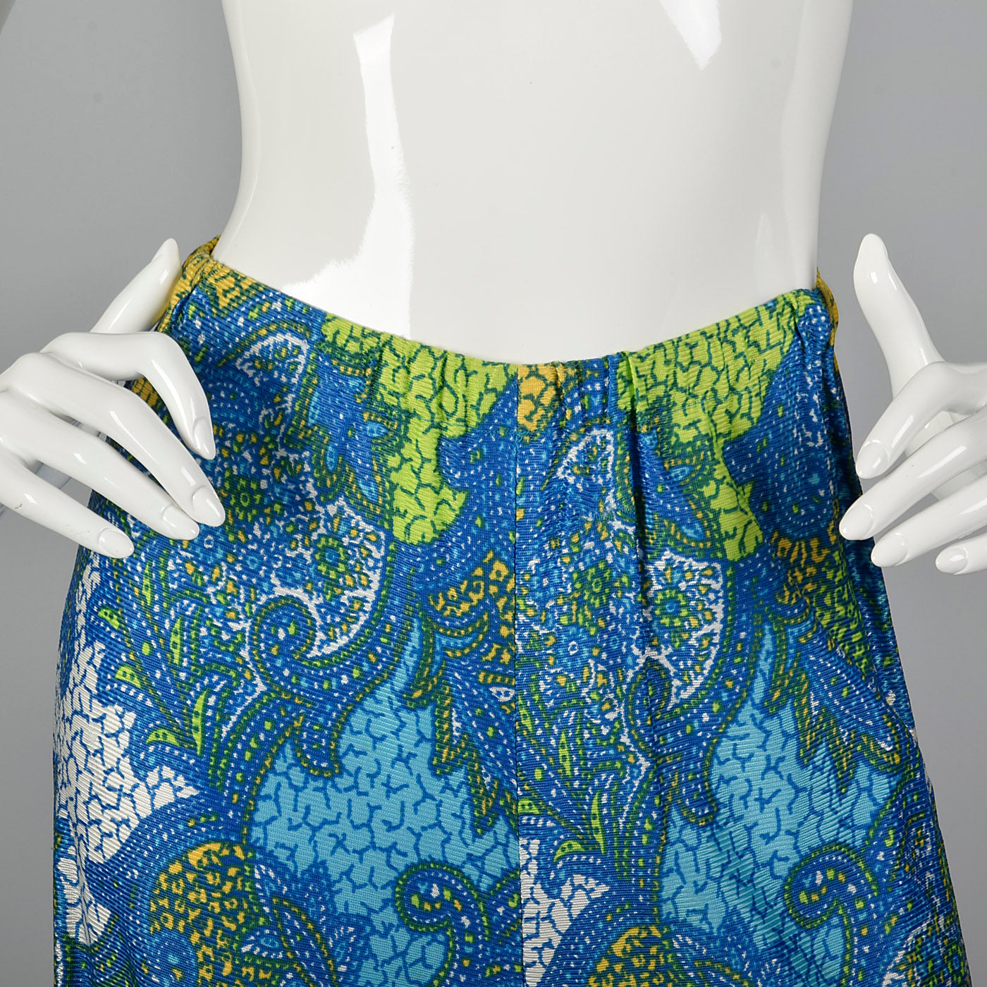 1960s Blue Palazzo Pants and Tunic Outfit