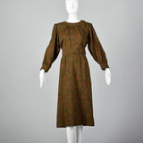 1970s Yves Saint Laurent Floral Print Dress