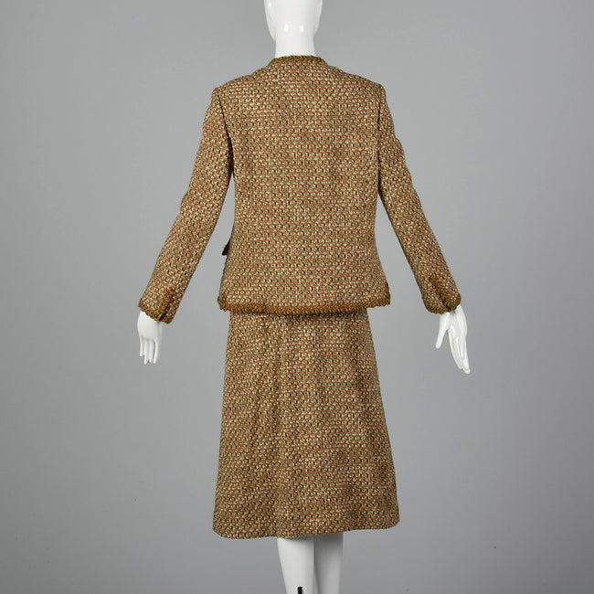 1960s Tweed Skirt Suit in Great Autumn Colors