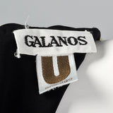 1980s Galanos Drop Waist Two Tone Hourglass Dress