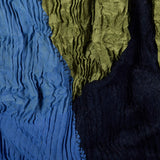 2000s Issey Miyake Pleated Skirt with Bubble Hem and Fleece Applique