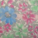XXL 1950s Day Dress Lightweight Semi-Sheer Short Sleeve Floral Summer Casual