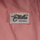 Medium 1970s Miss Elliette Dress Pleated Tiered Maxi Gown Pink Lace Capelet