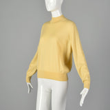 Kasha de Rodier 1980s Lightweight Cream Mockneck Sweater