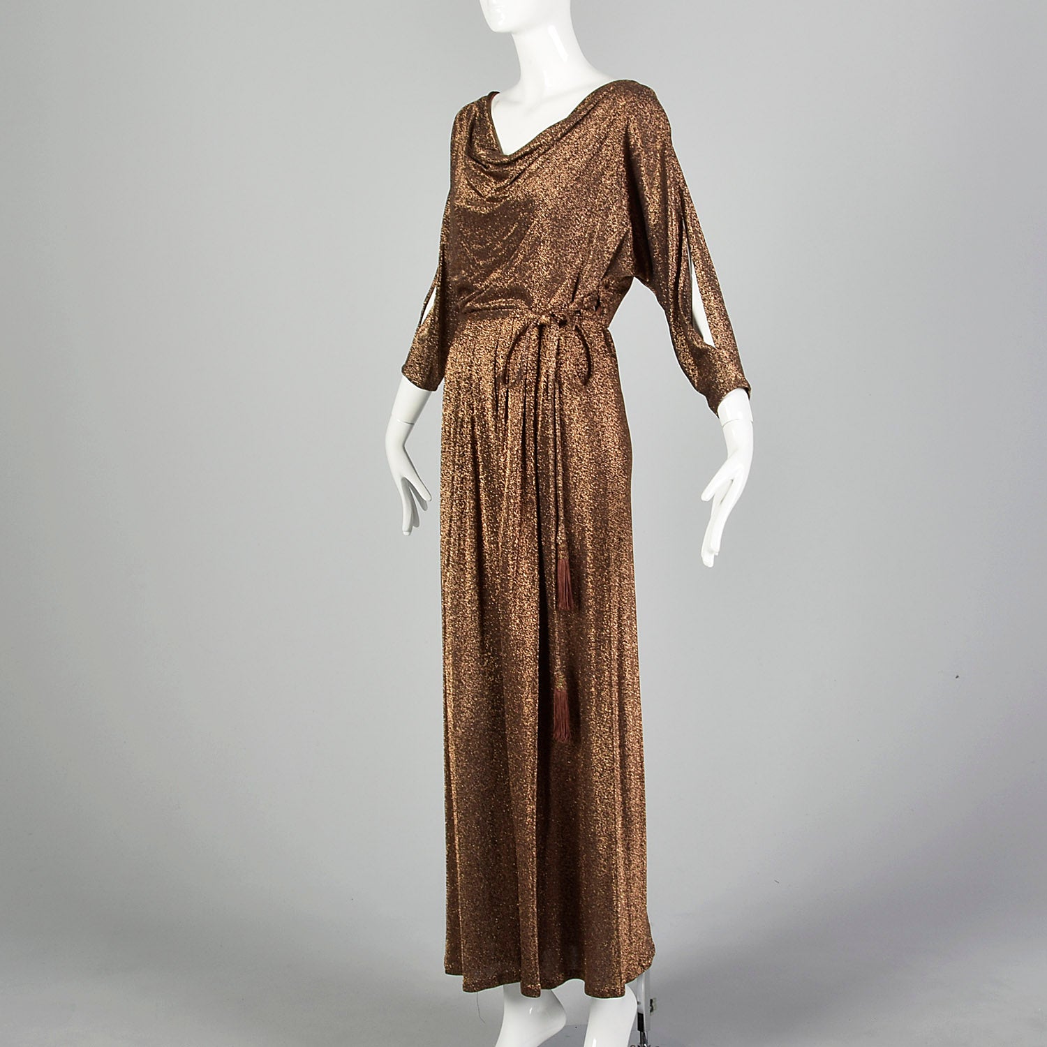 Small 1970s Bronze Lurex Dress