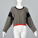 Small Sonia Rykiel 1990s Oversized Black and White Striped Sweater