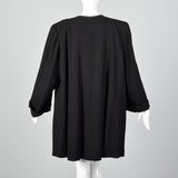 1940s Black Swing Coat with Soutache & Studs