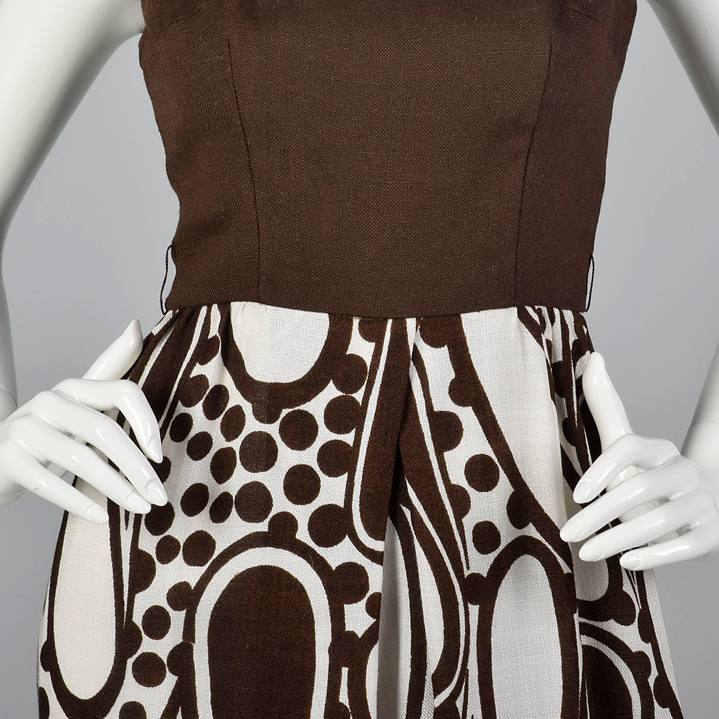 1970s Brown Paisley Jumpsuit