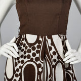 1970s Brown Paisley Jumpsuit