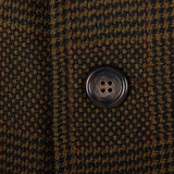 1970s Mens Brown Plaid Coat