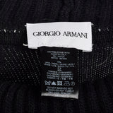 Giorgio Armani Black Cashmere Knit Poncho Sweater with Cowl Neck