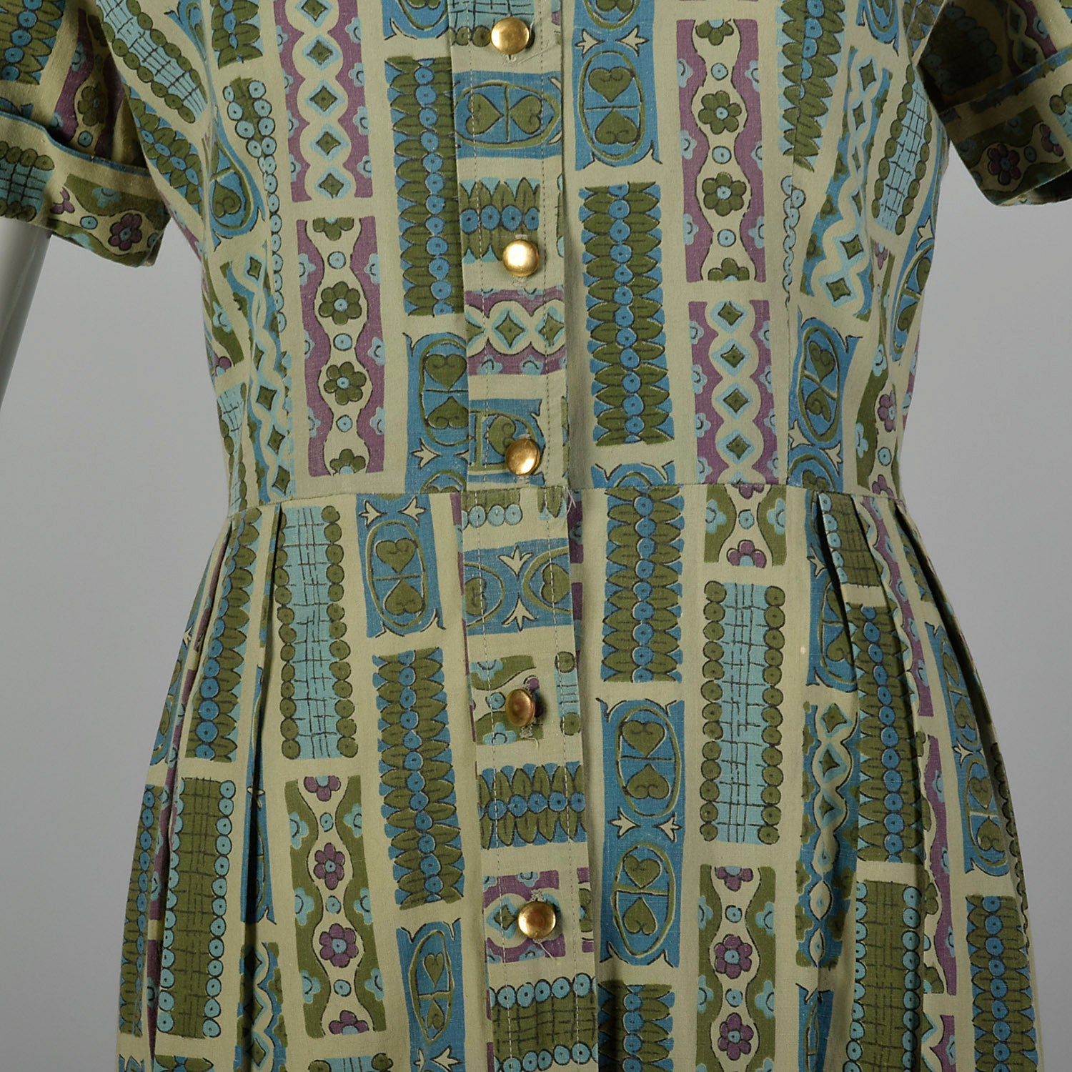 XL-XXL 1950s Green Day Dress