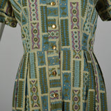 XL-XXL 1950s Green Day Dress