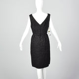 Medium 1960s Deadstock Black Sequin Dress