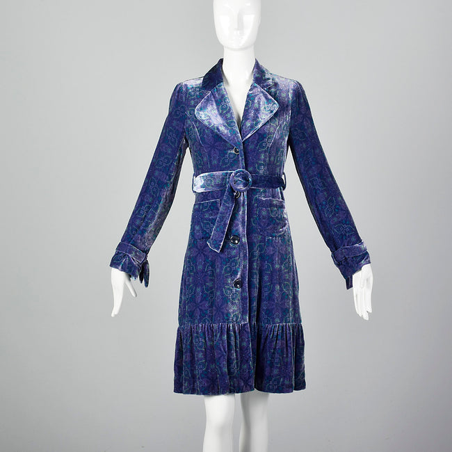 2000s Purple Velvet Coat
