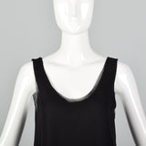 2000s Vera Wang Lavender Label Black Tunic Tank Dress