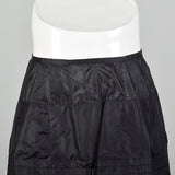 Small 1950s Black Quilted Underpinning Slip
