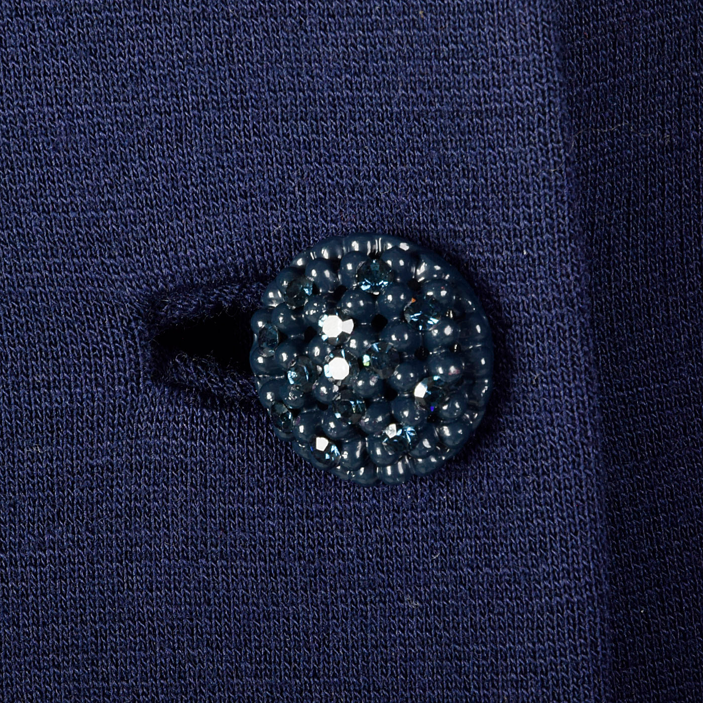 1960s Navy Wool Cardigan Coat with Belted Back