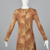 1970s Diane Von Furstenberg Brown Knit Dress