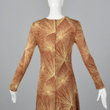 1970s Diane Von Furstenberg Brown Knit Dress