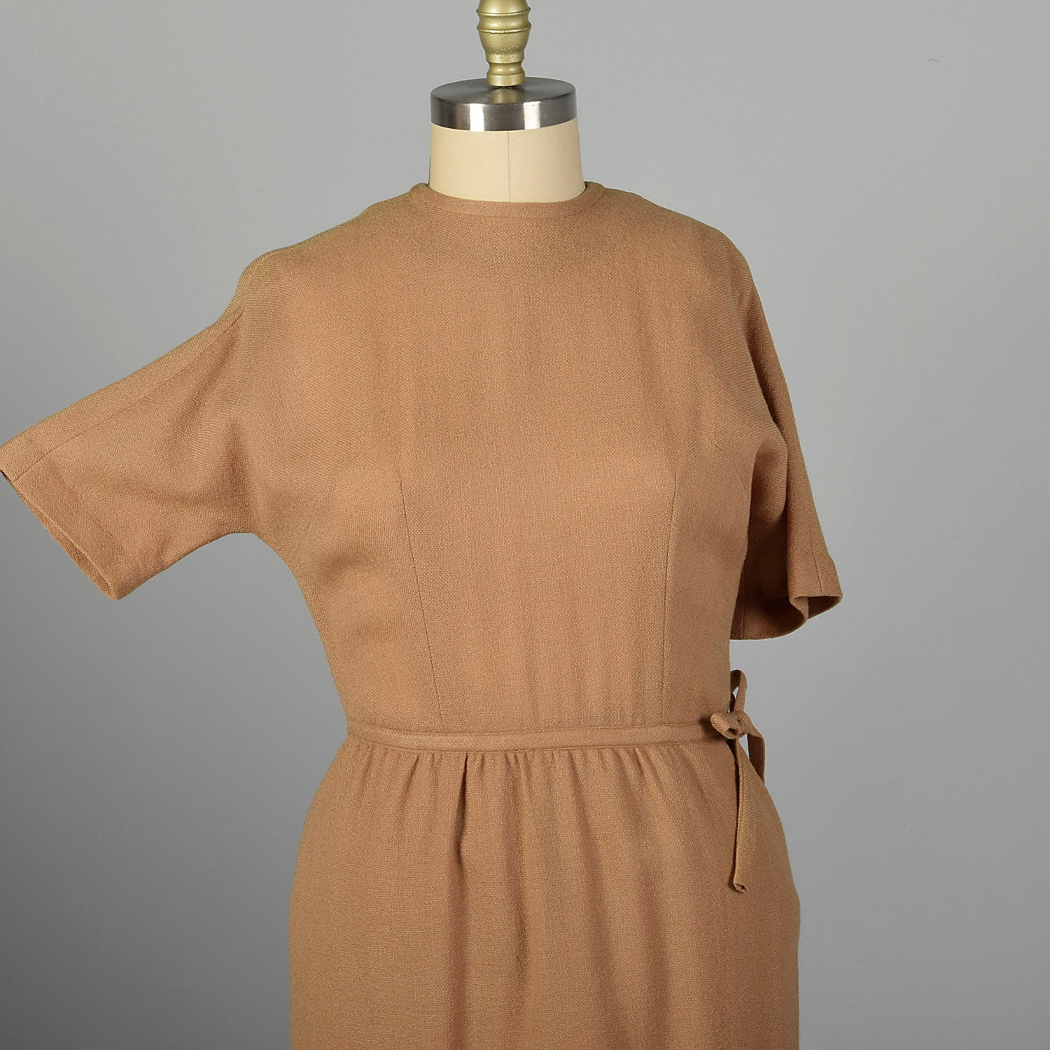XL 1960s Tan Day Dress