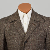 1950s Mens Wool Tweed Overcoat Fall Outerwear Coat