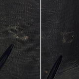OSFM 1970s Black Animal Print Cape Goth Cloak Attached Neck Tie Vegan Leather