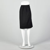 XXS 1950s Black Pencil Skirt