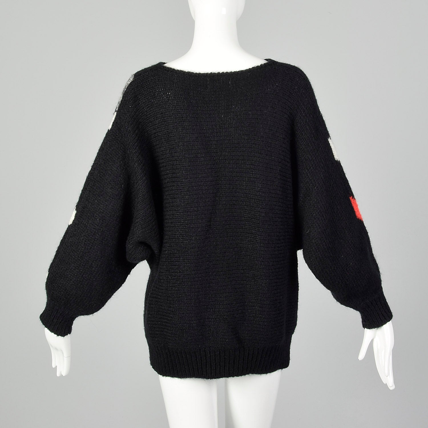 Medium Adolfo 1990s Black Geometric Sweater