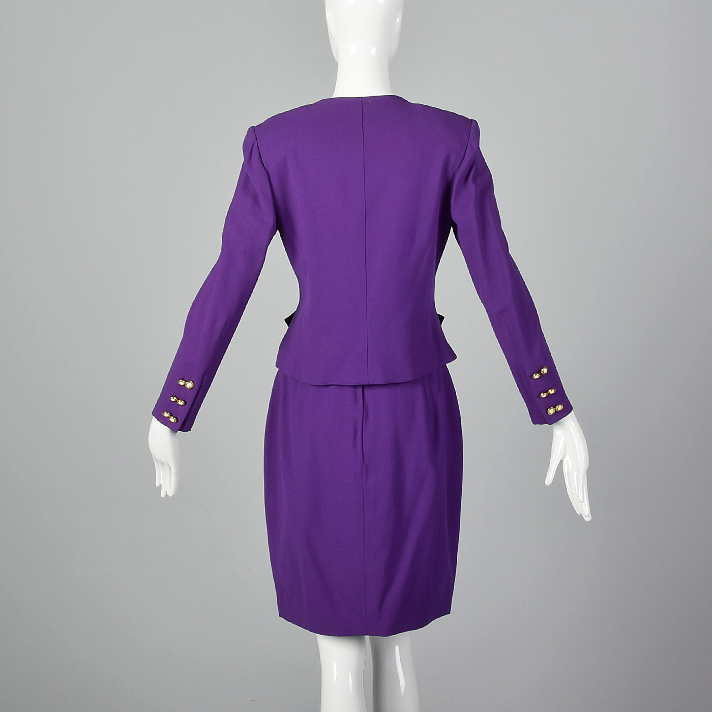 1980s Louis Feraud Purple Skirt Suit