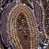 Jack Bryan Purple Formal Dress Long Sleeve Beaded Evening Gown