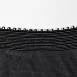 1950s Black Nylon Slip with Lace Hem & Bow Detail
