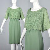 1960s Emma Domb Green Cocktail Dress