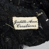 1970s Judith Ann Black Beaded Dress