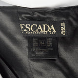 1980s Escada Black Velvet Dress with Faux Pearl Trim