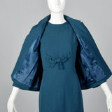 1960s Teal Dress and Jacket Set
