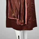 Large 1910s Brown Silk Day Dress