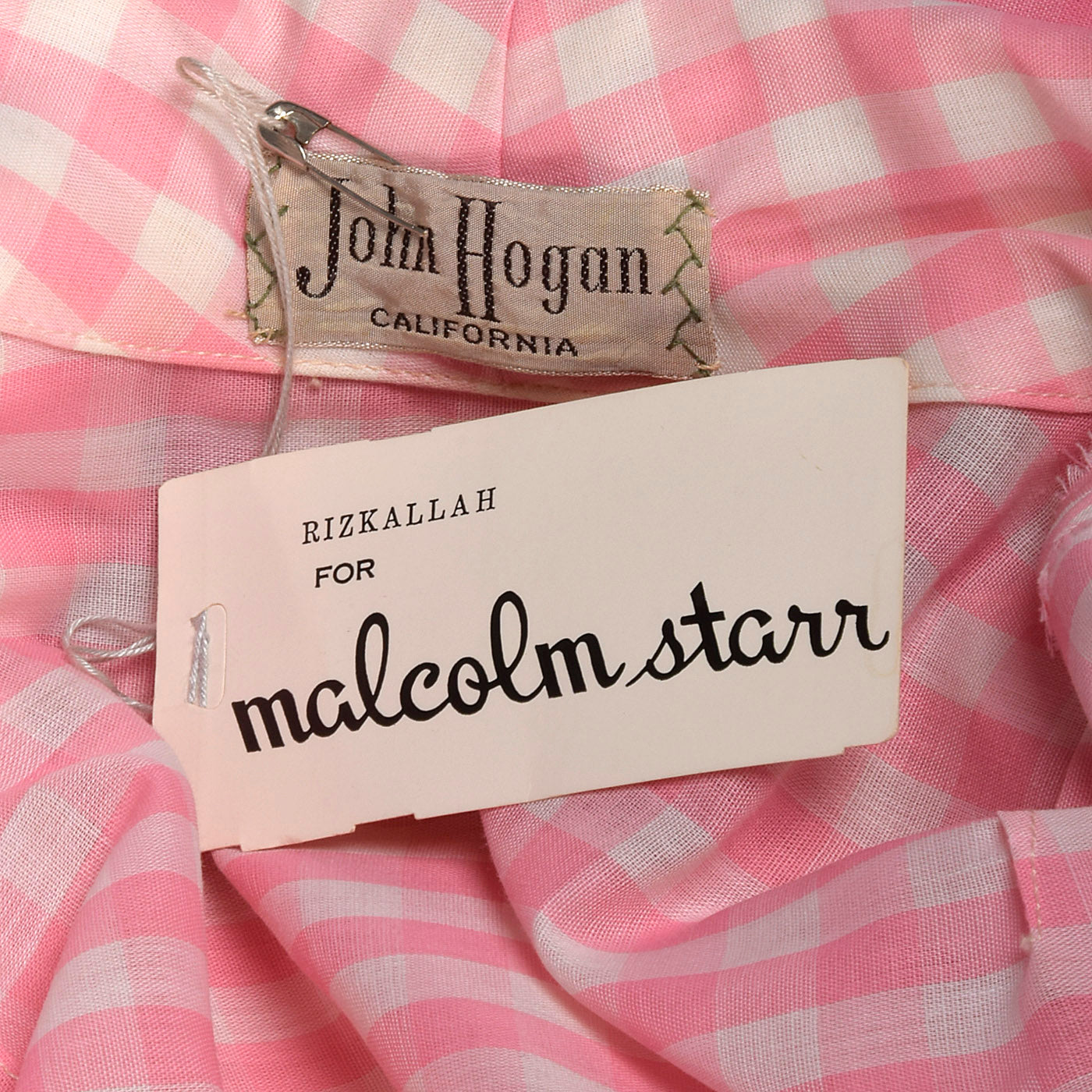 Medium Malcolm Star 1970s Pink Gingham Maxi Dress