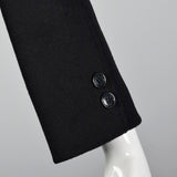 1980s Black Wool Winter Coat