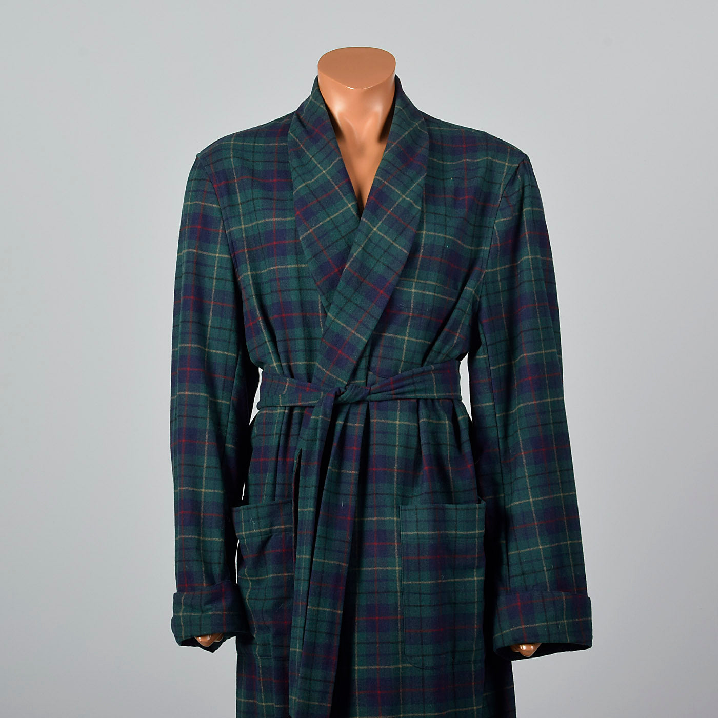 1990s Mens Pendleton Wool Plaid Robe