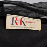 1960s Little Black Dress with Sheer Chiffon Shoulders