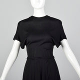 1980s Albert Nipon Black Dress