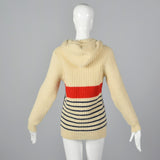 1970s Pendleton Heavy Wool Knit Sweater With Hood