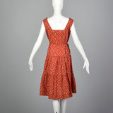 1960s Red Calico Sundress
