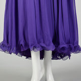 Jack Bryan Purple Formal Dress Long Sleeve Beaded Evening Gown