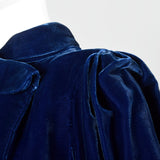 XXS 1940s Blue Velvet Opera Coat