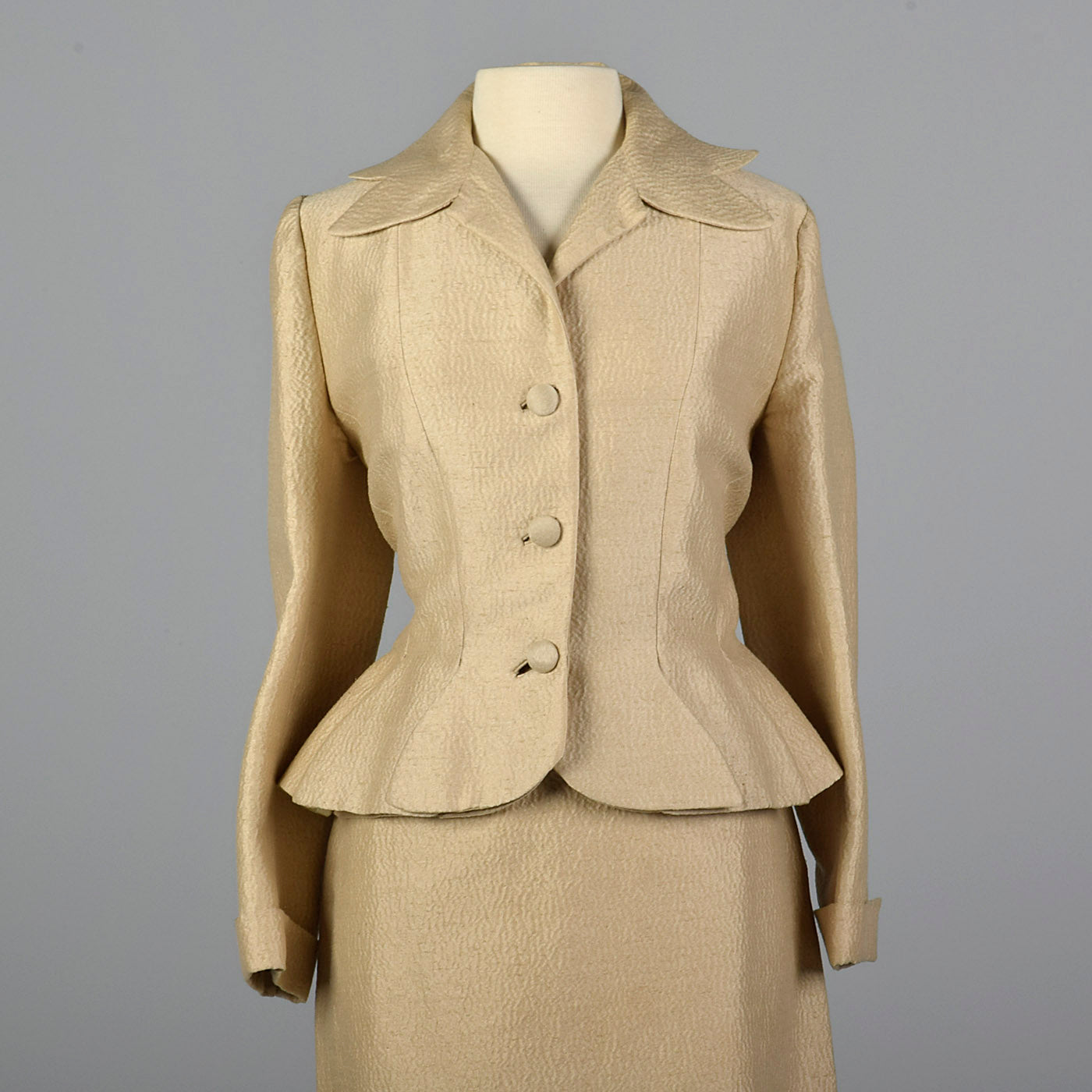 1950s Lilli Ann Silk and Mohair Skirt Suit