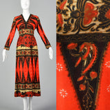 1970s Suzy Perette by Victor Costa Bohemian Dress