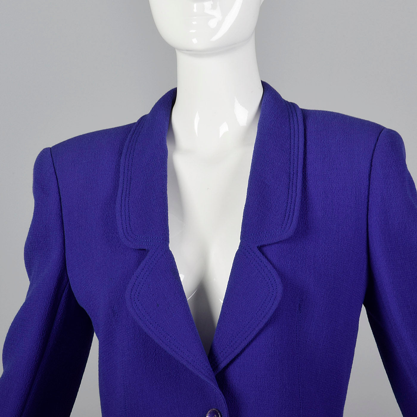 1990s Emanuel Ungaro Parallele Purple Skirt Suit