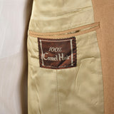 Large 1980s Norfolk Jacket Tan Belted Camel Hair Coat